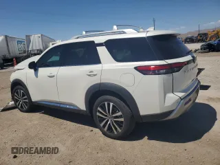 2023 Nissan Pathfinder Platinum with VIN 5N1DR3DH9PC211372, listed as a Copart auction lot 58107804 with 10,215 mi miles and Salvage title. Bid and sale history available at DreamBid. Image 2.
