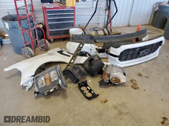 2023 Ford F-150 XL with VIN 1FTEW1CP2PKD69265, listed as a Copart auction lot 44341405 with 15,368 mi miles and Salvage Title. Bid and sale history available at DreamBid. Image 12.