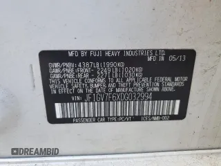 2013 Subaru Impreza Sedan WRX WRX Limited with VIN JF1GV7F6XDG032994, listed as a Copart auction lot 46575245 with 170,029 mi miles and Salvage Title. Bid and sale history available at carsss.com. Image 12.