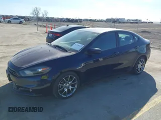 2015 Dodge Dart SXT with VIN 1C3CDFBB8FD300586, listed as a IAAI auction lot 41759747 with 161,380 mi miles. Bid and sale history available at carsss.com. Image 2.