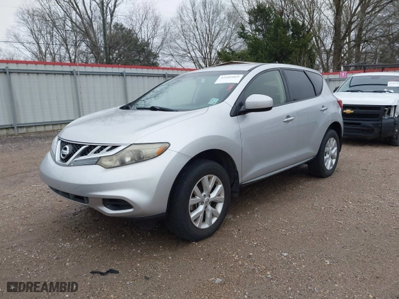 2013 Nissan Murano SV with VIN JN8AZ1MUXDW205278, listed as a IAAI auction lot 41605069 with 1 mi miles. Bid and sale history available at carsss.com. Image 2.