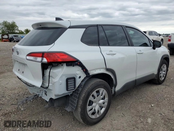 2024 Toyota Corolla Cross L with VIN 7MUAAAAG6RV086028, listed as a Copart auction lot 55079765 with 25,508 mi miles and Salvage title. Bid and sale history available at DreamBid. Image 3.