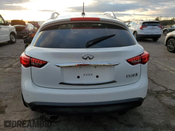 2011 Infiniti FX with VIN JN8BS1MW1BM170035, listed as a Copart auction lot 83537414 with Not provided miles and Salvage title. Bid and sale history available at DreamBid. Image 6.