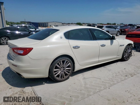 2019 Maserati Quattroporte S GranLusso z VIN ZAM56YPL0K1322908, wystawiony jako Copart lot #56584955 z przebiegiem 35 842 mil mil oraz Szkoda całkowita • Salvage title. Historia ofert i sprzedaży dostępna na DreamBid. Obrazek 3.