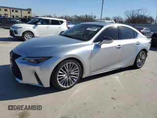 2022 Lexus IS with VIN JTHDA1D25N5119803, listed as a Copart auction lot 41886005 with 46,603 mi miles and Salvage Title. Bid and sale history available at carsss.com. Image 1.