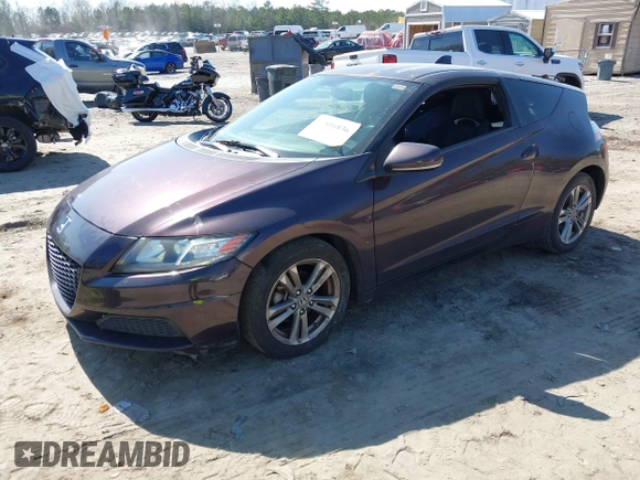 2013 Honda CR-Z with VIN JHMZF1D48DS003911, listed as a IAAI auction lot 41886836 with 156,542 mi miles. Bid and sale history available at carsss.com. Image 2.