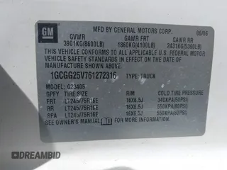 2006 Chevrolet Express Cargo Van with VIN 1GCGG25V761272316, listed as a IAAI auction lot 41967324 with 336,728 mi miles. Bid and sale history available at carsss.com. Image 9.