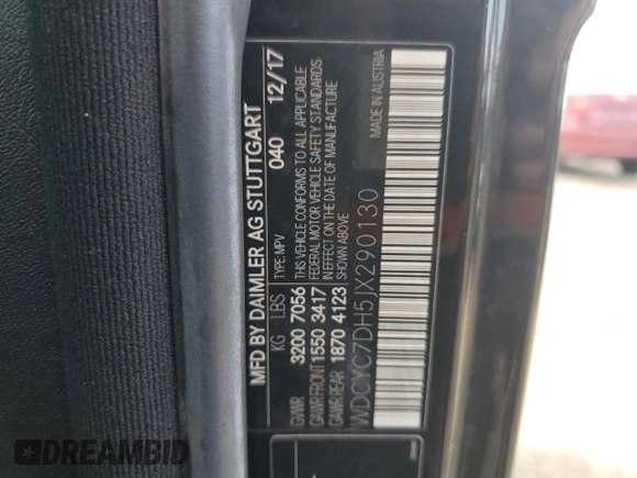 2018 Mercedes-Benz G-Class AMG G 63 with VIN WDCYC7DH5JX290130, listed as a Copart auction lot 45898364 with 47,999 mi miles. Bid and sale history available at carsss.com. Image 12.