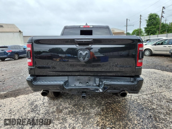 2022 Ram 1500 Limited with VIN 1C6SRFHT1NN306741, listed as a Copart auction lot 64632395 with Not provided miles and Salvage title. Bid and sale history available at DreamBid. Image 6.