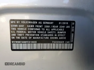 2015 Volkswagen CC R-Line with VIN WVWBN7AN8FE819508, listed as a Copart auction lot 73240474 with 81,604 mi miles and Salvage Title. Bid and sale history available at carsss.com. Image 13.