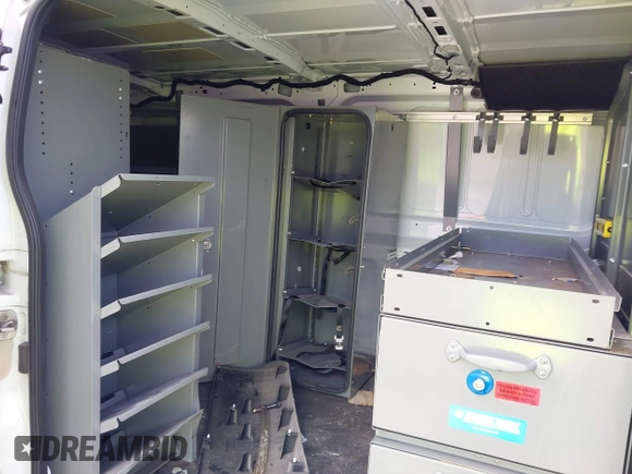 2020 Ford Transit Cargo with VIN 1FTBR1Y8XLKA19646, listed as a IAAI auction lot 42633323 with 82,577 mi miles and . Bid and sale history available at DreamBid. Image 8.