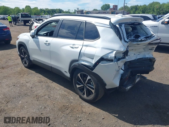 2024 Toyota Corolla Cross Hybrid S with VIN 7MUFBABG2RV024594, listed as a IAAI auction lot 42314362 with 9,031 mi miles and . Bid and sale history available at DreamBid. Image 3.