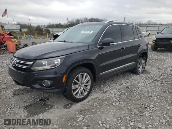 2012 Volkswagen Tiguan S with VIN WVGBV7AX8CW578634, listed as a Copart auction lot 45035775 with 162,627 mi miles and Salvage Title. Bid and sale history available at DreamBid. Image 1.