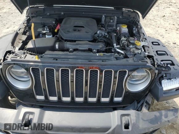 2019 Jeep Wrangler Unlimited Sahara with VIN 1C4HJXEN5KW523978, listed as a Copart auction lot 60188735 with 21,937 mi miles and Salvage title. Bid and sale history available at DreamBid. Image 12.