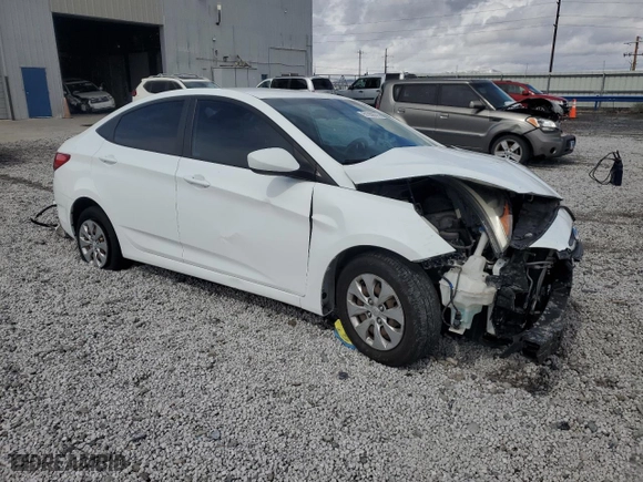 2016 Hyundai Accent SE with VIN KMHCT4AE1GU979578, listed as a Copart auction lot 51069975 with 128,221 mi miles and Salvage Title. Bid and sale history available at carsss.com. Image 4.