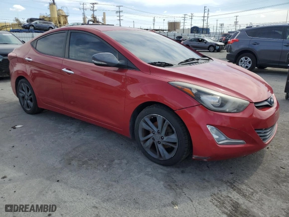 2015 Hyundai Elantra Limited with VIN KMHDH4AE8FU279304, listed as a Copart auction lot 51616825 with 166,073 mi miles and Clean Title. Bid and sale history available at carsss.com. Image 4.