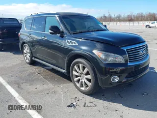 2011 Infiniti QX56 7-passenger with VIN JN8AZ2NFXB9500429, listed as a IAAI auction lot 41645684 with 139,504 mi miles and . Bid and sale history available at DreamBid. Image 1.