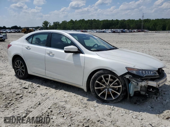 2015 Acura TLX Technology with VIN 19UUB3F59FA001538, listed as a Copart auction lot 55289075 with 90,458 mi miles and Salvage title. Bid and sale history available at DreamBid. Image 4.