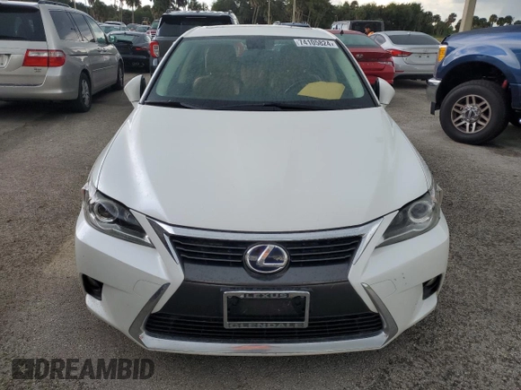 2017 Lexus CT with VIN JTHKD5BH1H2281107, listed as a Copart auction lot 74105824 with 0 mi miles and Salvage Title. Bid and sale history available at carsss.com. Image 5.