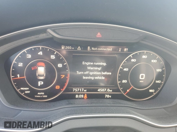 2018 Audi Q5 Premium Plus with VIN WA1BNAFY1J2019346, listed as a Copart auction lot 57487015 with 75,717 mi miles and Salvage title. Bid and sale history available at DreamBid. Image 9.