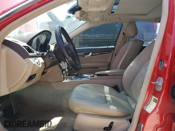 2010 Mercedes-Benz C 300 Sport with VIN WDDGF5EB5AR111523, listed as a Copart auction lot 61776455 with Not provided miles and Salvage title. Bid and sale history available at DreamBid. Image 7.