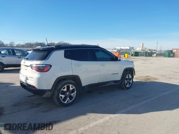 2020 Jeep Compass Limited with VIN 3C4NJDCB7LT159113, listed as a IAAI auction lot 41576805 with 75,921 mi miles and . Bid and sale history available at carsss.com. Image 4.