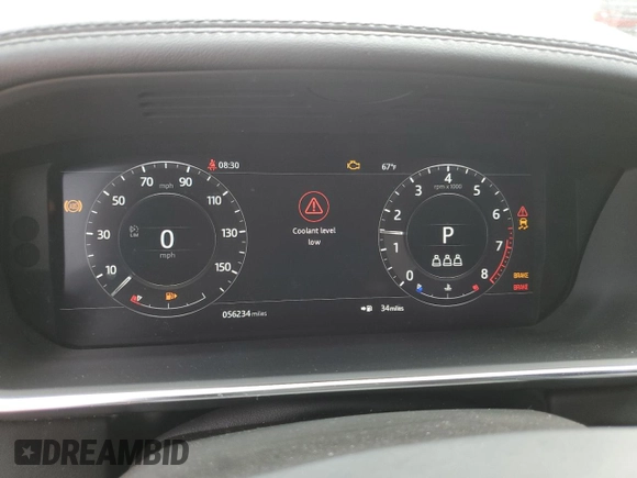 2020 Land Rover Range Rover HSE with VIN SALGS2RU6LA593221, listed as a Copart auction lot 56663245 with 56,234 mi miles and Salvage Title. Bid and sale history available at DreamBid. Image 9.