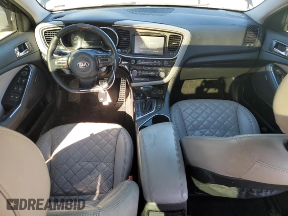 2014 Kia Optima SX Turbo with VIN 5XXGR4A68EG334376, listed as a Copart auction lot 89090345 with 125,929 mi miles and Salvage title. Bid and sale history available at DreamBid. Image 8.