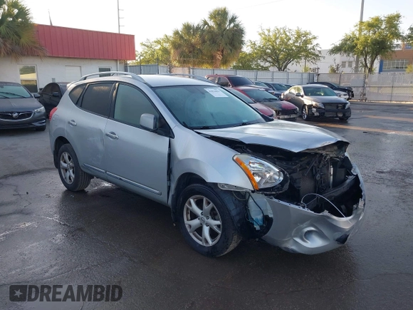 2011 Nissan Rogue SV with VIN JN8AS5MTXBW572651, listed as a IAAI auction lot 41876059 with 195,760 mi miles. Bid and sale history available at carsss.com. Image 1.