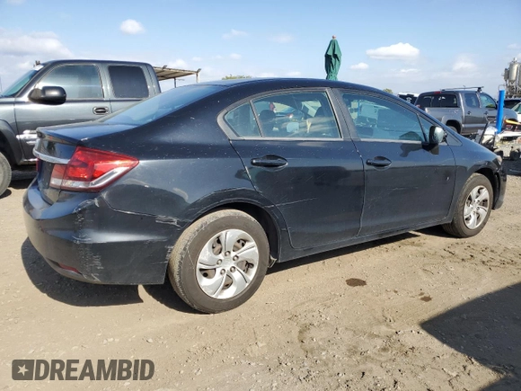 2014 Honda Civic Sedan LX with VIN 19XFB2F59EE234655, listed as a Copart auction lot 50932145 with 197,540 mi miles and Salvage Title. Bid and sale history available at carsss.com. Image 3.