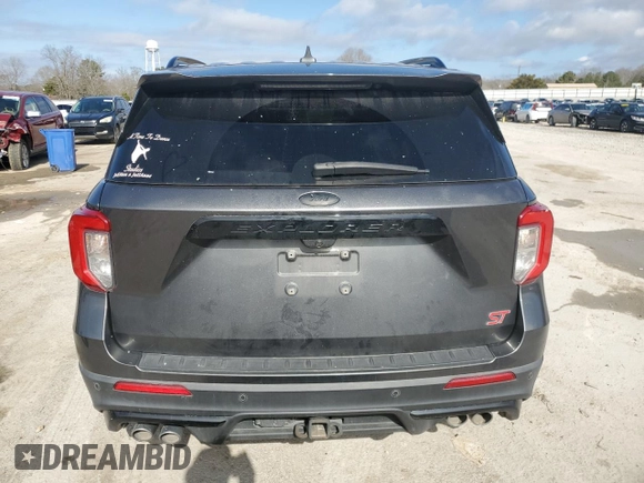 2020 Ford Explorer ST with VIN 1FM5K8GC2LGC22299, listed as a Copart auction lot 43443955 with 91,481 mi miles and Salvage Title. Bid and sale history available at DreamBid. Image 6.