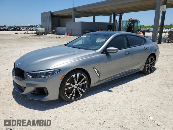 2024 BMW 8 Series 840i with VIN WBAGV2C02RCP37314, listed as a Copart auction lot 56403074 with 94 mi miles and Salvage Title. Bid and sale history available at carsss.com. Image 1.