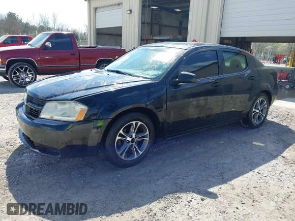 2010 Dodge Avenger SXT with VIN 1B3CC4FD0AN180494, listed as a IAAI auction lot 41805186 with 185,783 mi miles. Bid and sale history available at carsss.com. Image 2.