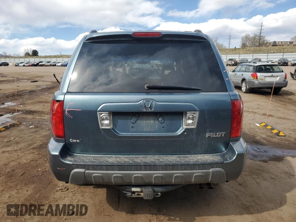 2005 Honda Pilot EX with VIN 2HKYF18475H555066, listed as a Copart auction lot 51429515 with 211,790 mi miles and Salvage Title. Bid and sale history available at carsss.com. Image 6.
