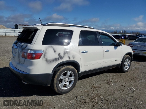 2008 GMC Acadia SLE1 z VIN 1GKER13768J229108, wystawiony jako Copart lot #47486695 z przebiegiem 177 325 mil mil oraz Szkoda całkowita • Salvage title. Historia ofert i sprzedaży dostępna na DreamBid. Obrazek 3.