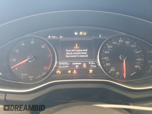 2018 Audi A4 Premium with VIN WAUDNAF4XJA096277, listed as a Copart auction lot 50214935 with 97,650 mi miles and Salvage Title. Bid and sale history available at carsss.com. Image 9.