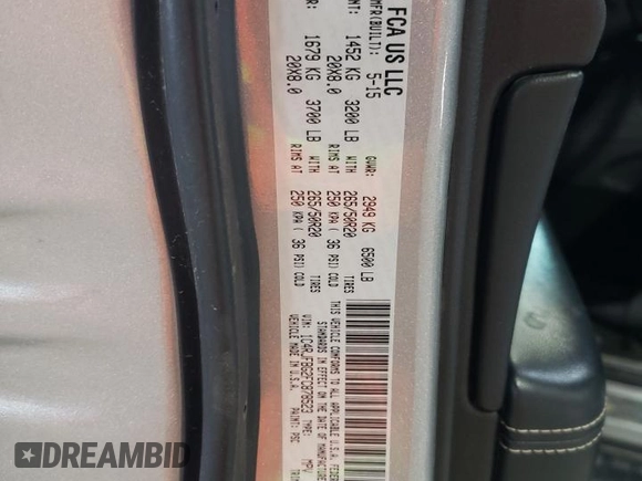 2015 Jeep Grand Cherokee Limited with VIN 1C4RJFBG2FC878523, listed as a Copart auction lot 51853755 with 124,743 mi miles and Salvage Title. Bid and sale history available at carsss.com. Image 16.
