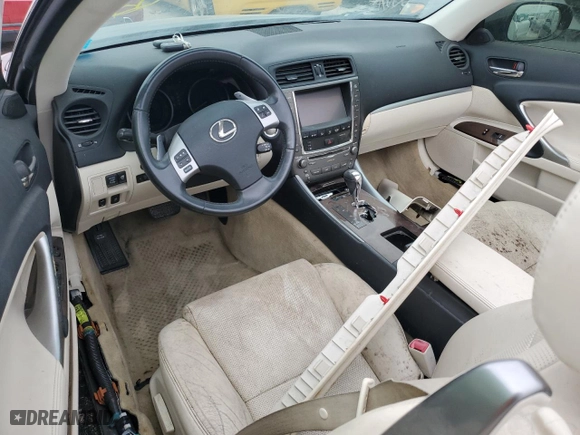 2012 Lexus IS 250C with VIN JTHFF2C24C2525183, listed as a Copart auction lot 74838624 with 0 mi miles and Non Repairable. Bid and sale history available at carsss.com. Image 8.