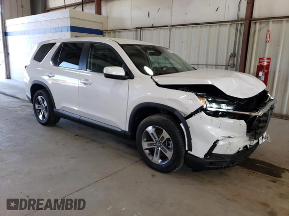 2025 Honda Pilot EX-L with VIN 5FNYG1H40SB037209, listed as a Copart auction lot 72162164 with 333 mi miles and Salvage Title. Bid and sale history available at carsss.com. Image 4.