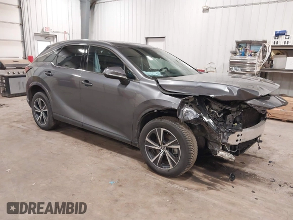 2023 Lexus RX with VIN 2T2BAMBA3PC001156, listed as a IAAI auction lot 41232845 with 27,186 mi miles. Bid and sale history available at carsss.com. Image 1.