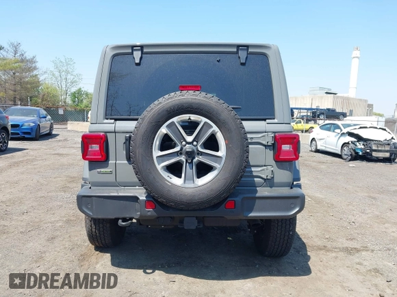 2022 Jeep Wrangler Unlimited Sahara with VIN 1C4HJXEM7NW206585, listed as a IAAI auction lot 42102516 with 10,769 mi miles and . Bid and sale history available at DreamBid. Image 17.
