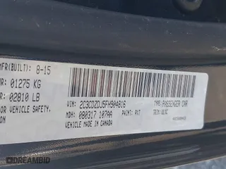 2015 Dodge Challenger SRT 392 with VIN 2C3CDZDJ5FH904816, listed as a IAAI auction lot 41881898 with 100,247 mi miles. Bid and sale history available at carsss.com. Image 9.