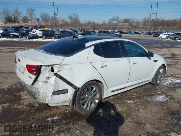 2015 Kia Optima SXL Turbo with VIN 5XXGR4A65FG428023, listed as a IAAI auction lot 41416027 with 100,372 mi miles and . Bid and sale history available at DreamBid. Image 4.