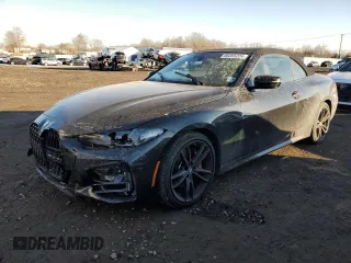 2024 BMW 4 Series 430i xDrive with VIN WBA43AT02RCP25876, listed as a Copart auction lot 86365224 with 0 mi miles and Salvage Title. Bid and sale history available at carsss.com. Image 1.