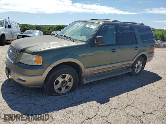 2003 Ford Expedition Eddie Bauer with VIN 1FMFU18L63LB98438, listed as a Copart auction lot 56008735 with 157,743 mi miles and Salvage title. Bid and sale history available at DreamBid. Image 1.