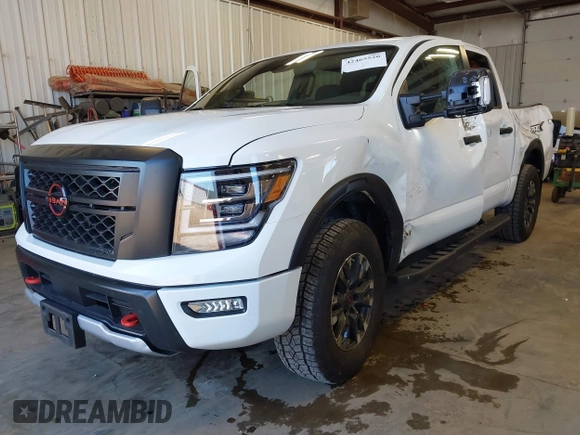 2024 Nissan Titan Pro-4X with VIN 1N6AA1ED0RN112314, listed as a IAAI auction lot 42465520 with 8,711 mi miles and . Bid and sale history available at DreamBid. Image 18.