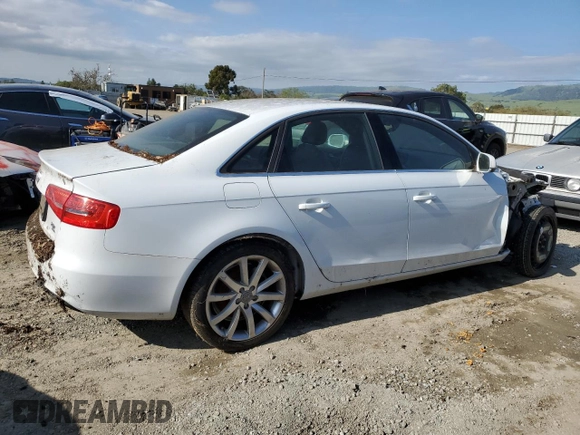 2013 Audi A4 Premium Plus with VIN WAUFFAFL5DN030164, listed as a Copart auction lot 49625434 with 99,485 mi miles and Clean title. Bid and sale history available at DreamBid. Image 3.