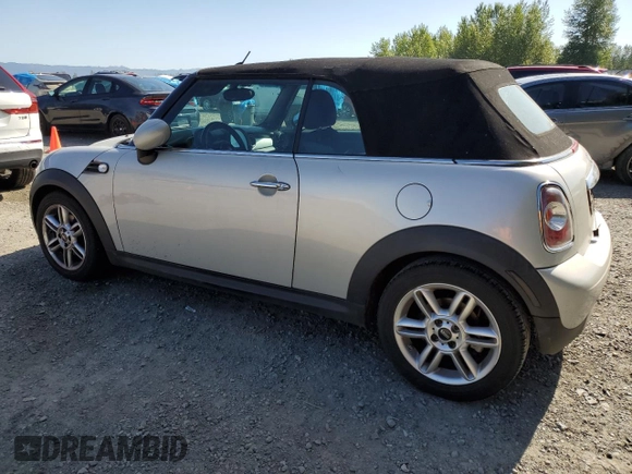 2011 MINI Convertible with VIN WMWZN3C55BT265139, listed as a Copart auction lot 58624955 with 108,374 mi miles and Clean title. Bid and sale history available at DreamBid. Image 2.