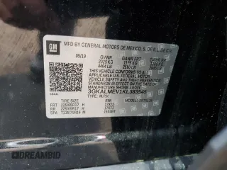 2019 GMC Terrain SLE z VIN 3GKALMEV1KL383545, wystawiony jako Copart lot #52646505 z przebiegiem 88 139 mil mil oraz Szkody całkowita. Historia ofert i sprzedaży dostępna na DreamBid. Obrazek 16.