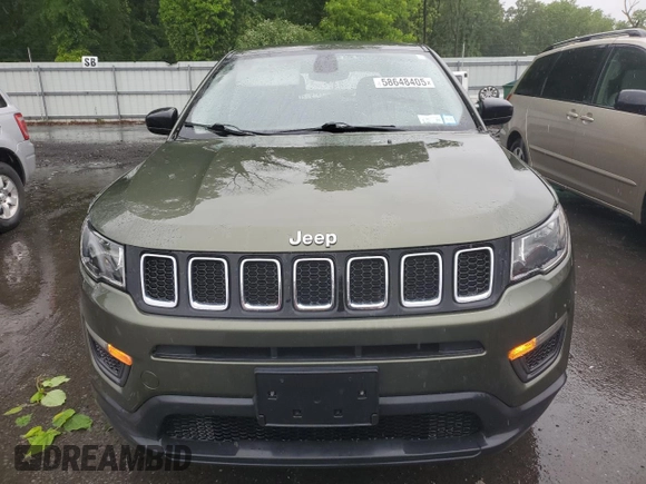 2018 Jeep Compass Sport z VIN 3C4NJDABXJT163155, wystawiony jako Copart lot #58648405 z przebiegiem 93 099 mil mil oraz Szkoda całkowita • Salvage title. Historia ofert i sprzedaży dostępna na DreamBid. Obrazek 5.